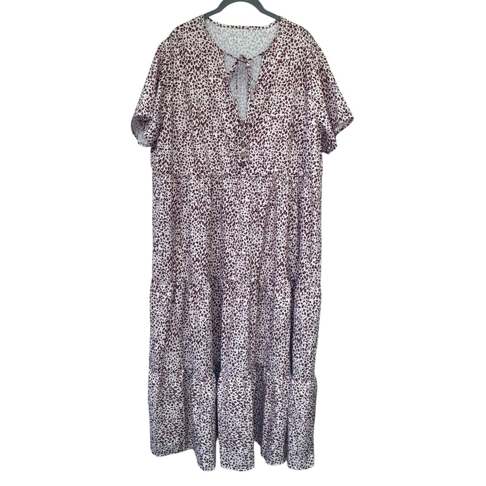 Giraffe Print Maxi Dress 2X